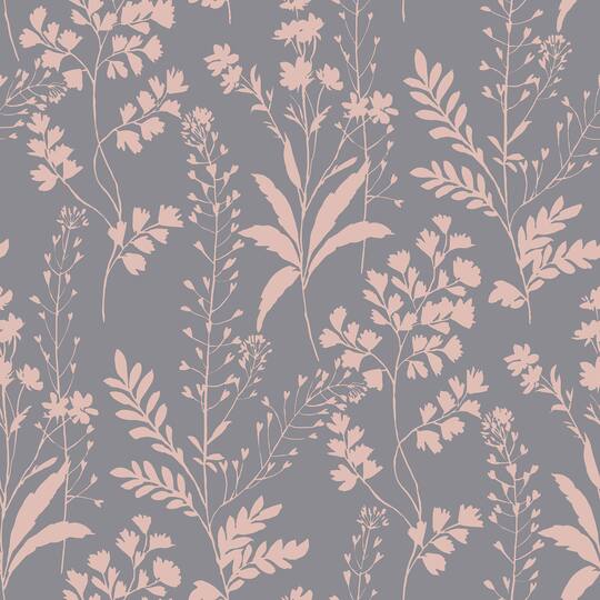 Designs Direct Wildflower Silhouettes Wallpaper